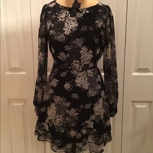 Black floral dress